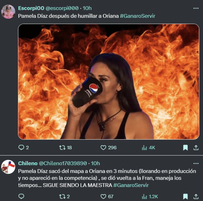 Reacción pelea Pamela Díaz y Oriana Marzoli | Ganar o Servir