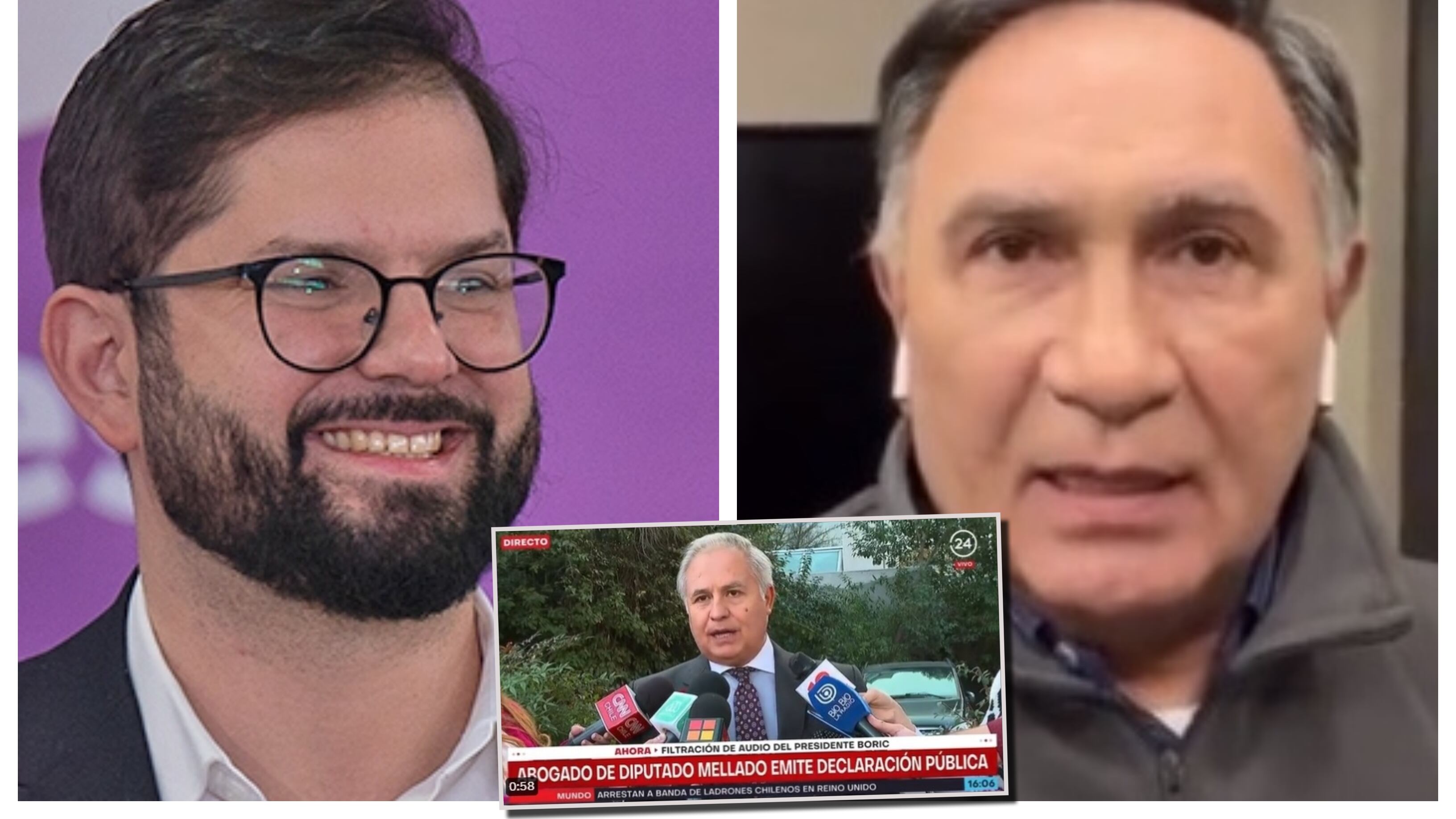 Esta tarde, y mediante una vocería de su abogado, el diputado Mellado pidió disculpas al mandatario por filtrar las conversaciones del Presidente Boric en el palacio de Cerro Castillo.