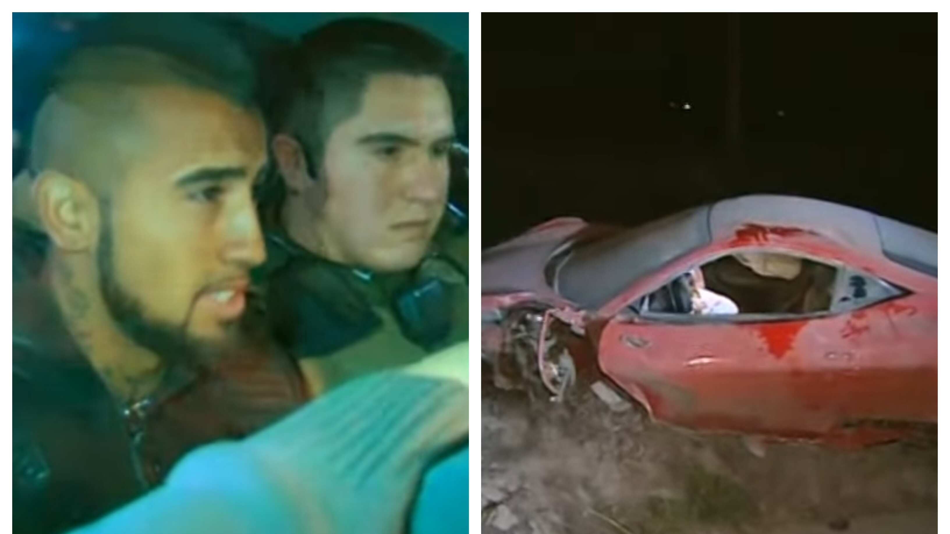 El futbolista fue detenido en medio de la competencia luego de ser protagonista de un severo accidente automovilístico.