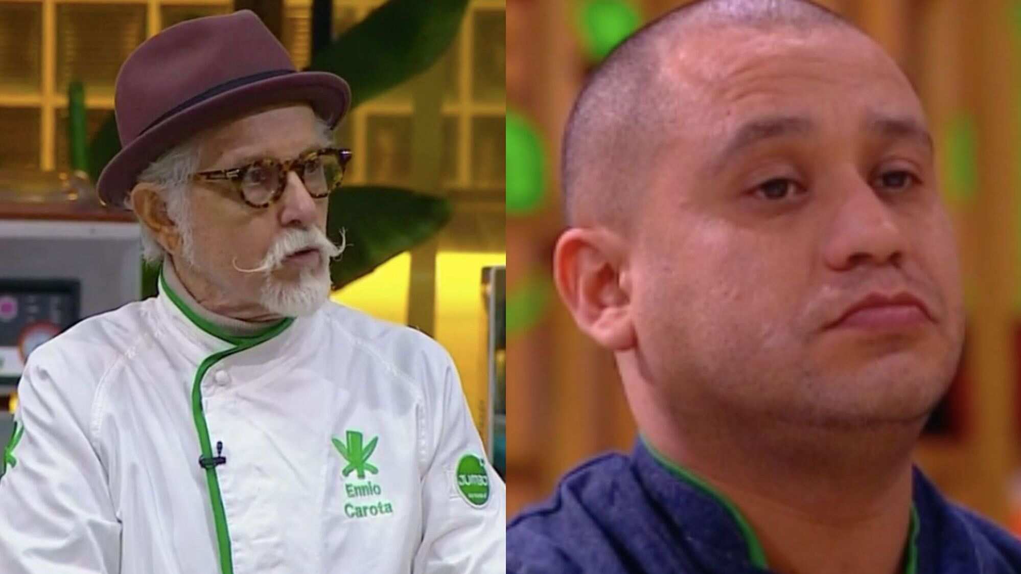 Ennio Carota e Ignacio Román en “El Discípulo del Chef” | Captura: CHV