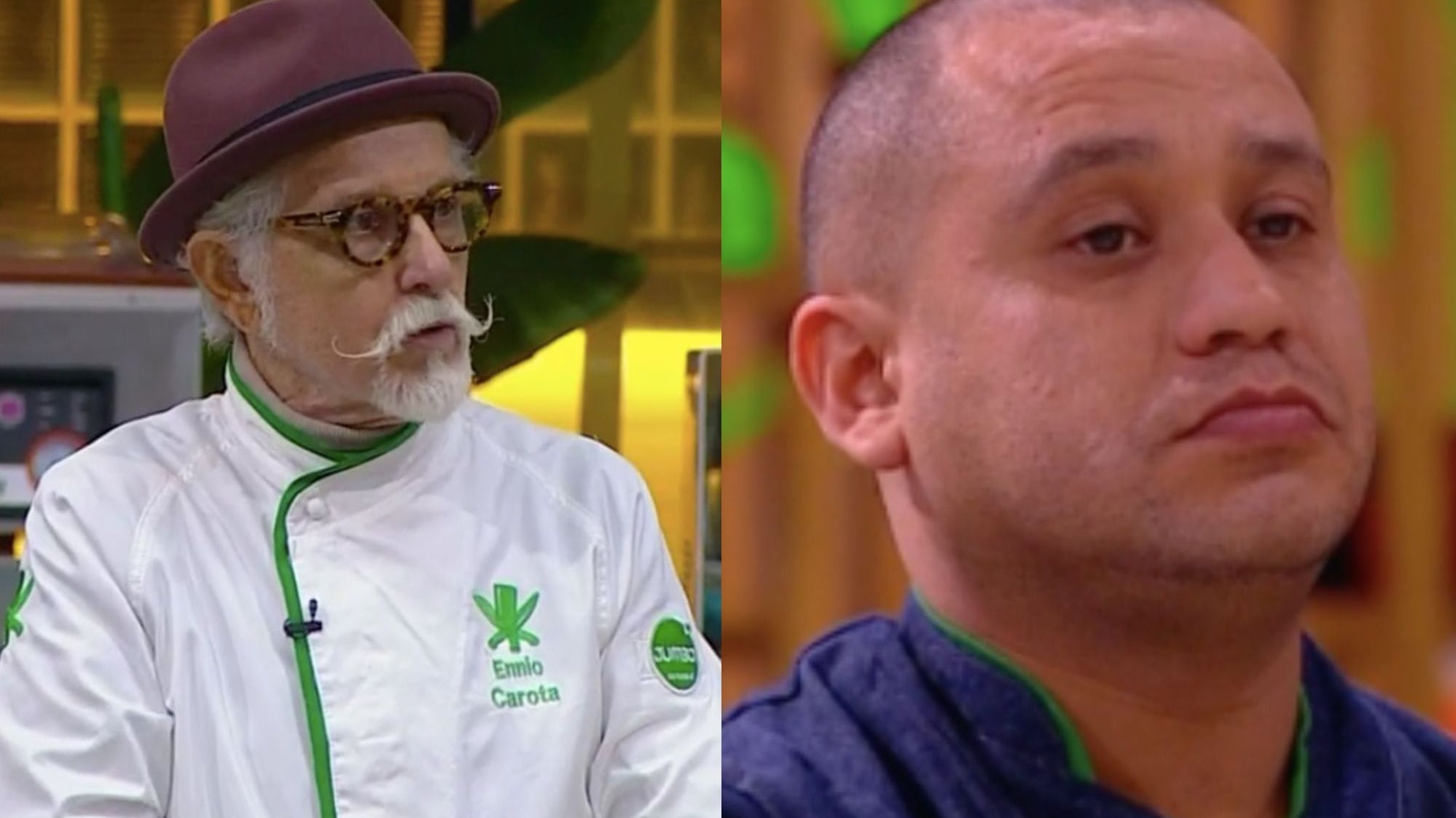 Ennio Carota e Ignacio Román en “El Discípulo del Chef”  | Captura: CHV