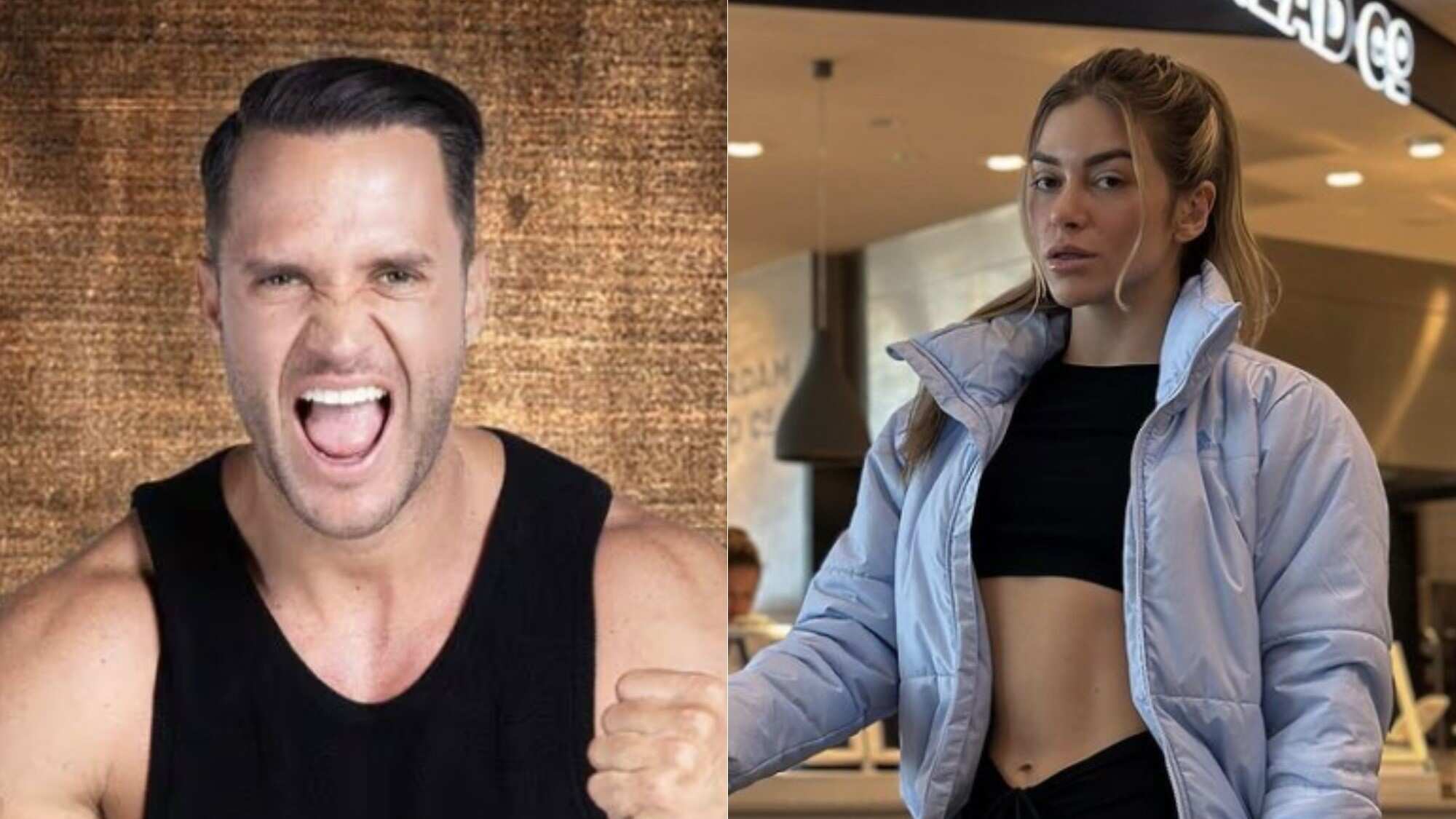 Fabio Agostini y ex novia brasileña, Gabrieli Moreira