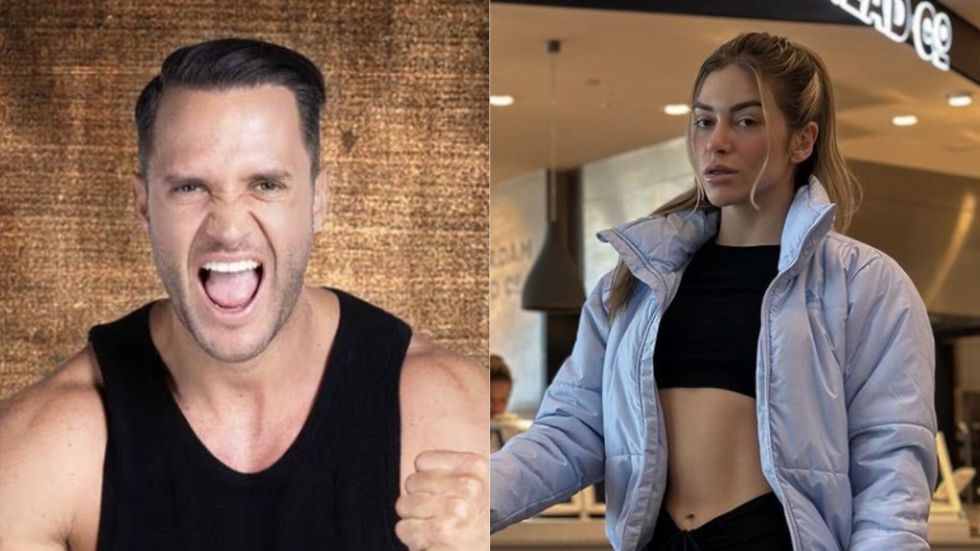 Fabio Agostini y ex novia brasileña, Gabrieli Moreira