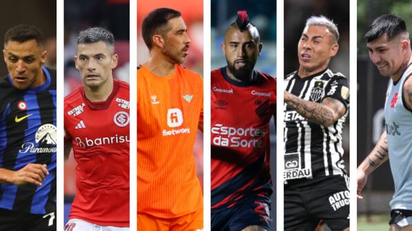 Sánchez, Aránguiz, Bravo, Vidal, Vargas y Medel / Getty y Vasco da Gama