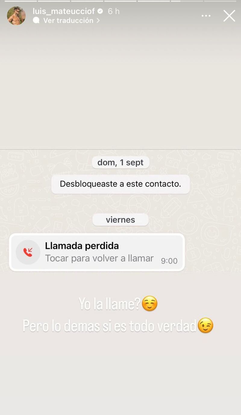 Luis Mateucci niega haber llamado a Daniela Aránguiz, pero admite que aún la ama: “Todo es verdad”