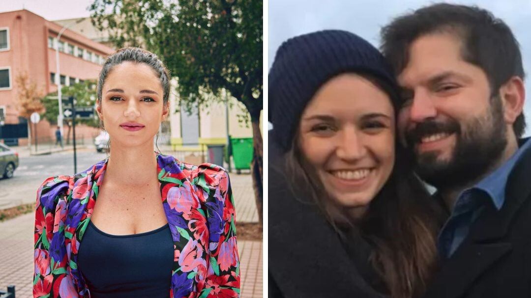 Irina Karamanos y Gabriel Boric