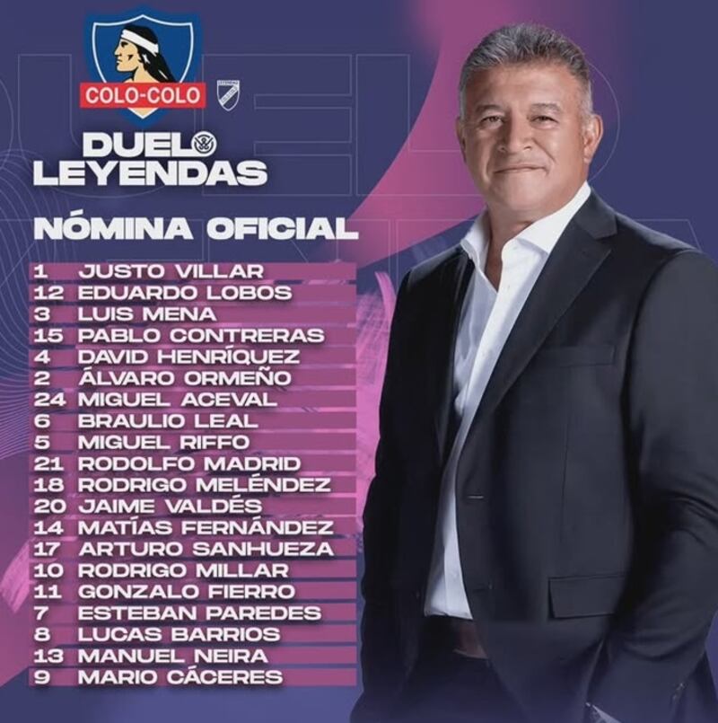 El 7 de diciembre se disputará el partido entre las leyendas de Colo Colo y River Plate en el estadio Monumental de Macul.