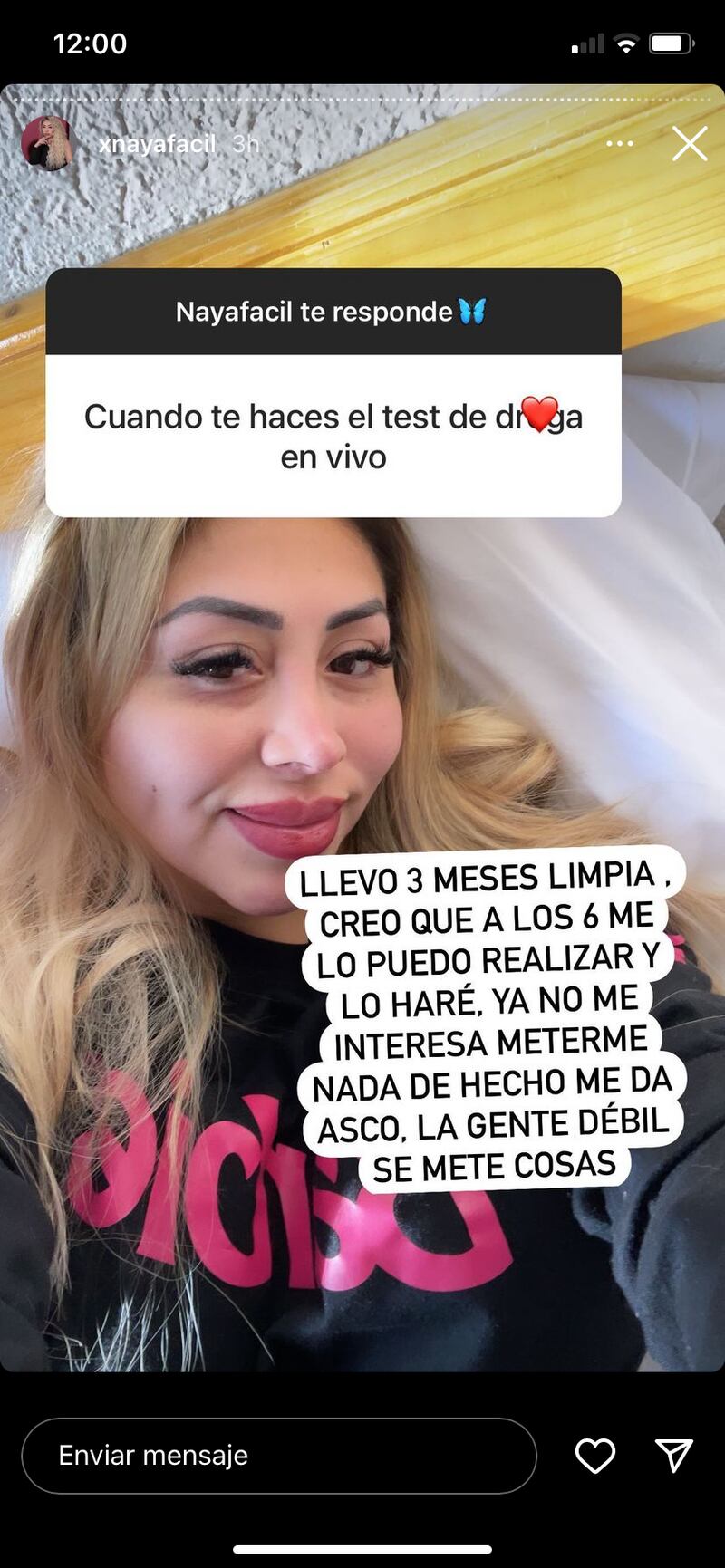 Historia de Naya Fácil | Fuente: Instagram