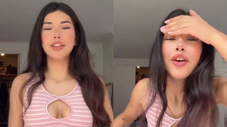 “El bruto cuerno que me pegaron anoche”: Eskarcita reaccionó al beso de tres de Íñigo con Karina y Camila Power