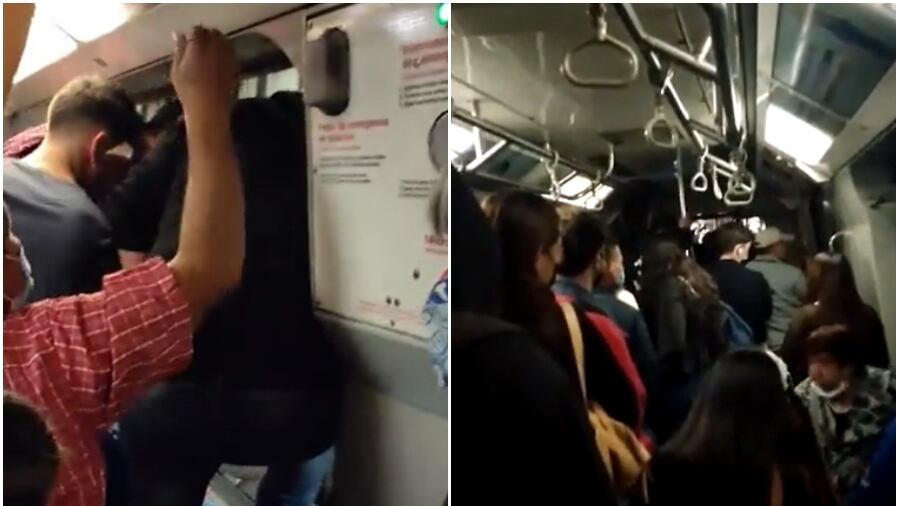 Evacuación de los vagones de la línea 2 del Metro