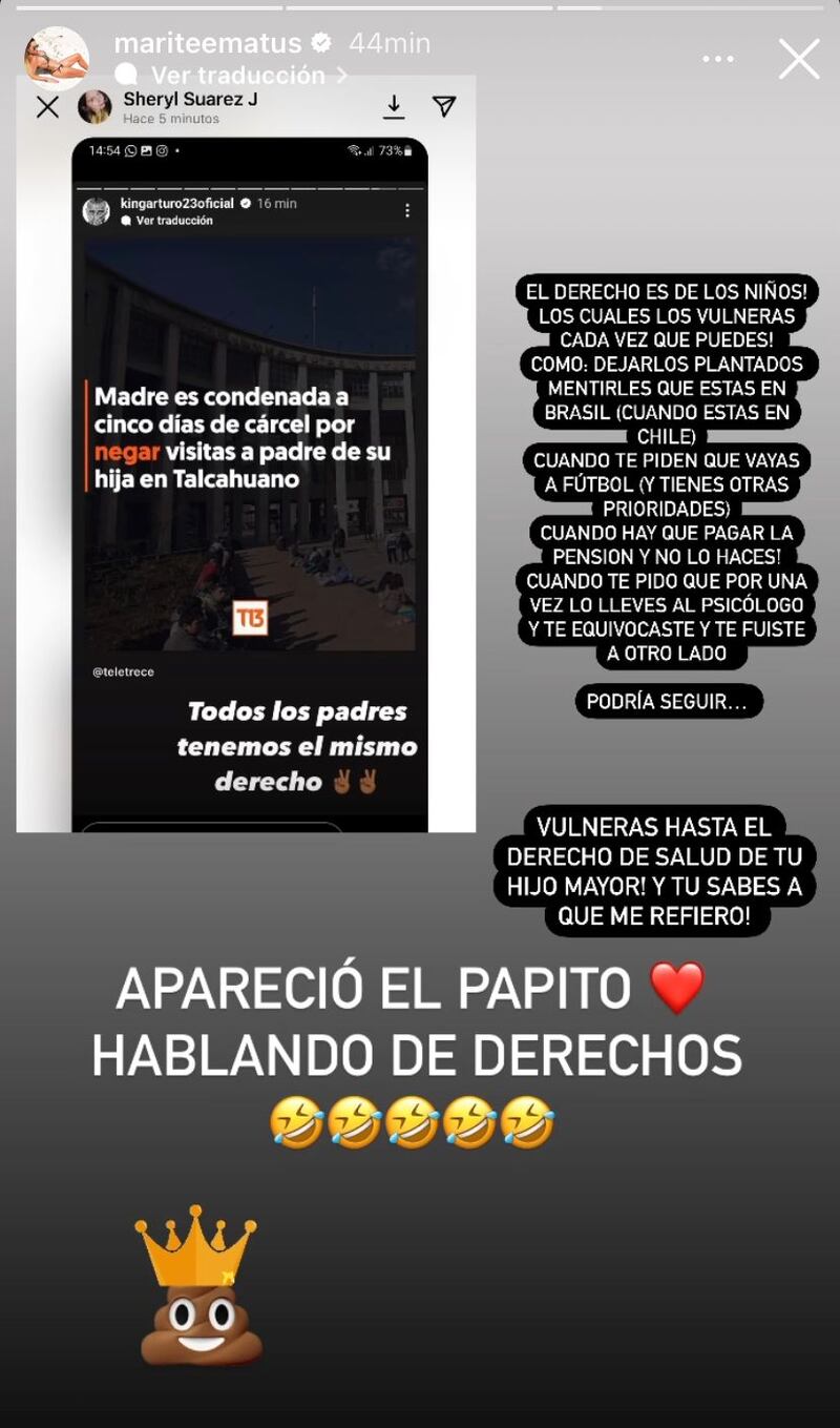 Marité Matus arremetió contra Arturo Vidal