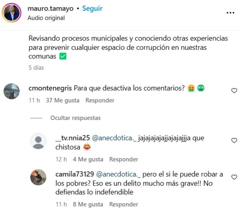 Los usuarios de redes sociales quisieron conocer la versión del alcalde Tamayo luego del reportaje de T13.