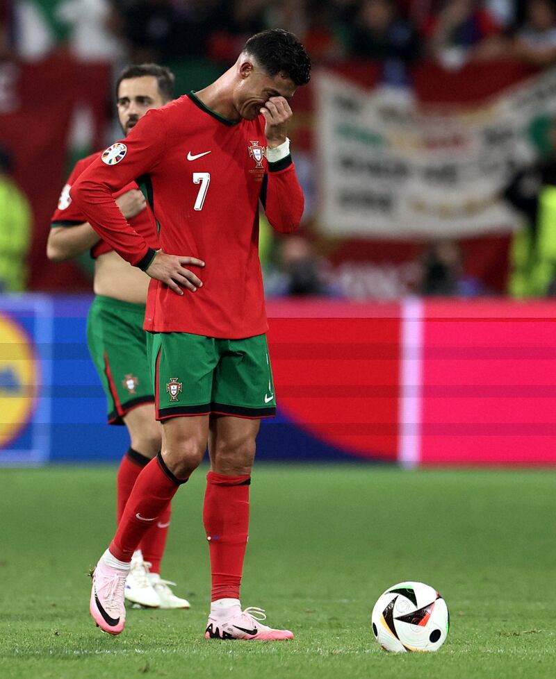 Cristiano Ronaldo llora al fallan un penal