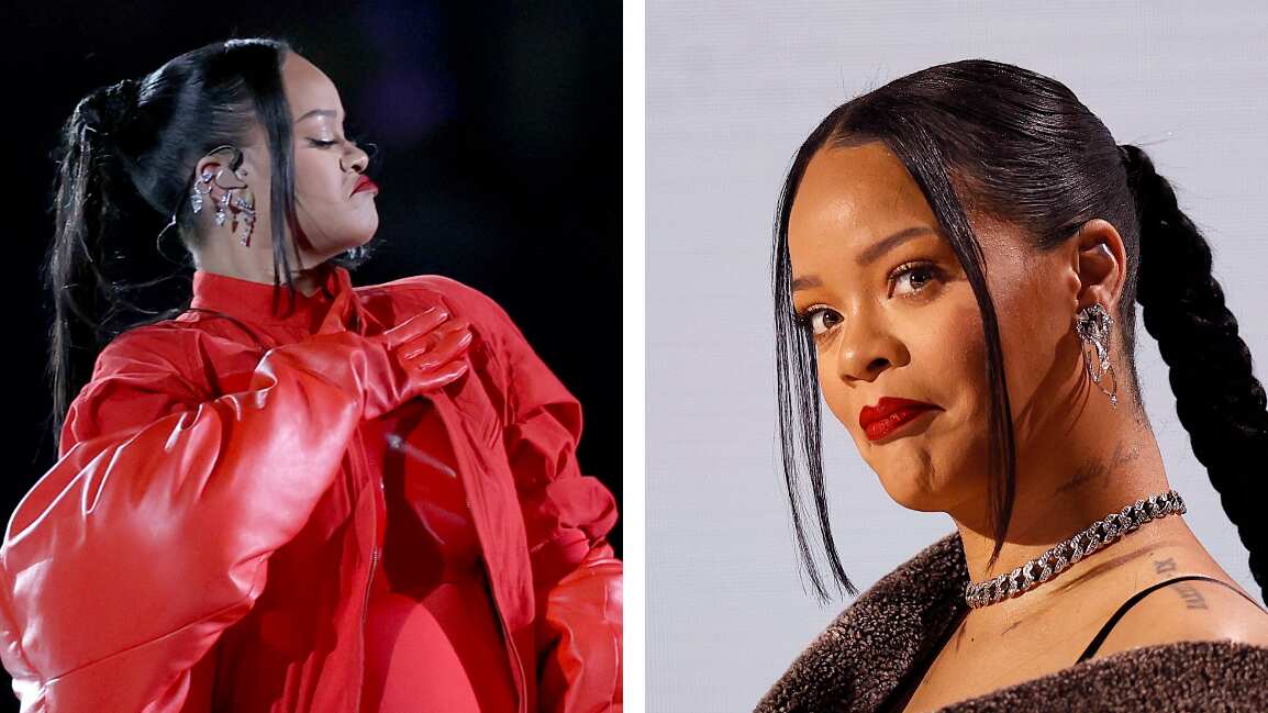 La cantante guardó su secreto y nadie notó su embarazo durante la conferencia a unos días del Super Bowl.