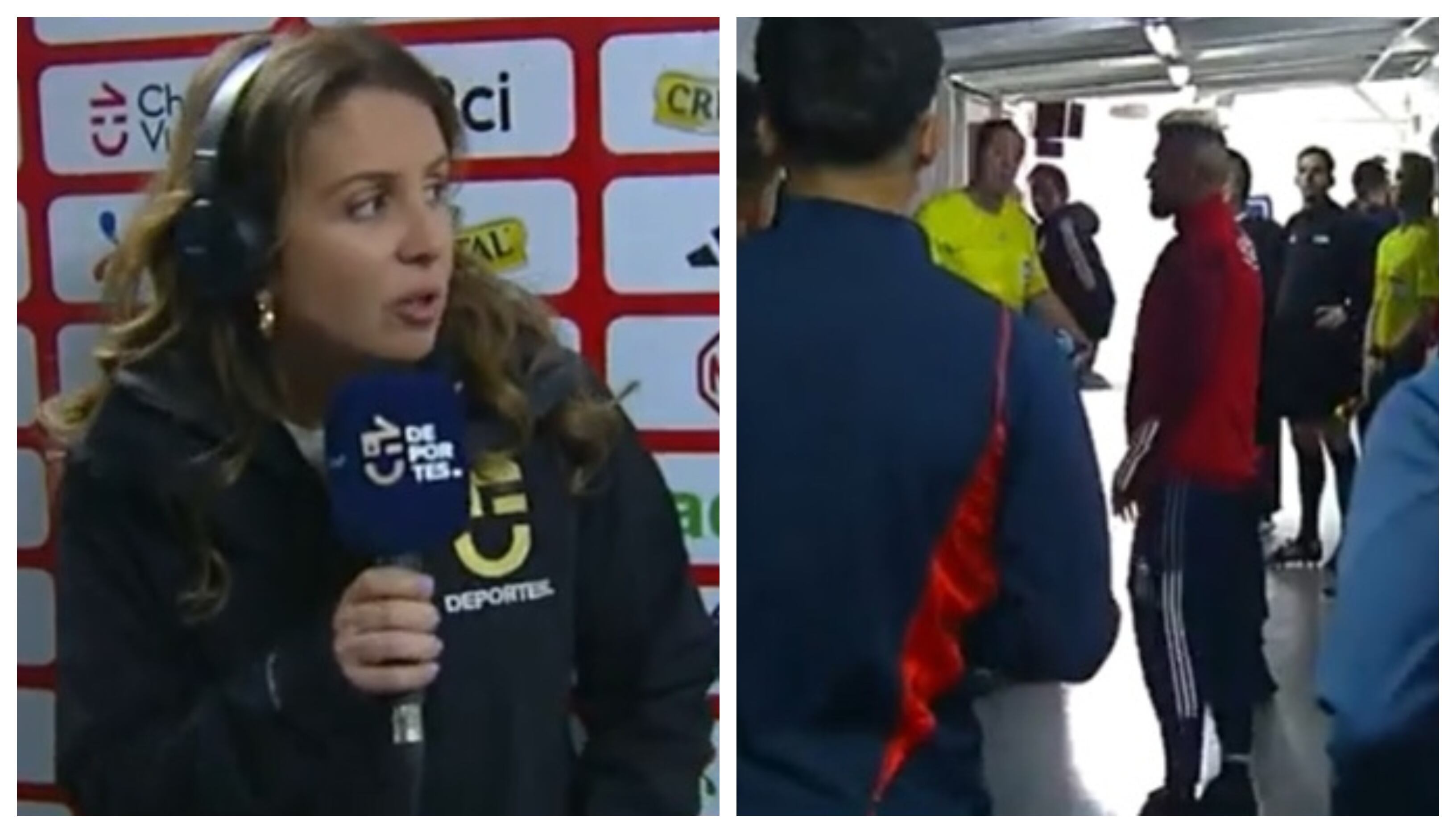 Al finalizar el empate sin goles entre la Roja y Paraguay, el King fue a increpar al árbitro Fernando Rapallini.