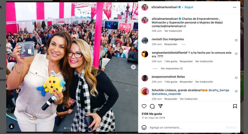 Publicación de Marlen Olivari | Fuente: Instagram