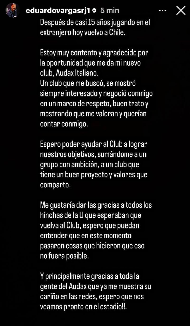 Historia de Eduardo Vargas