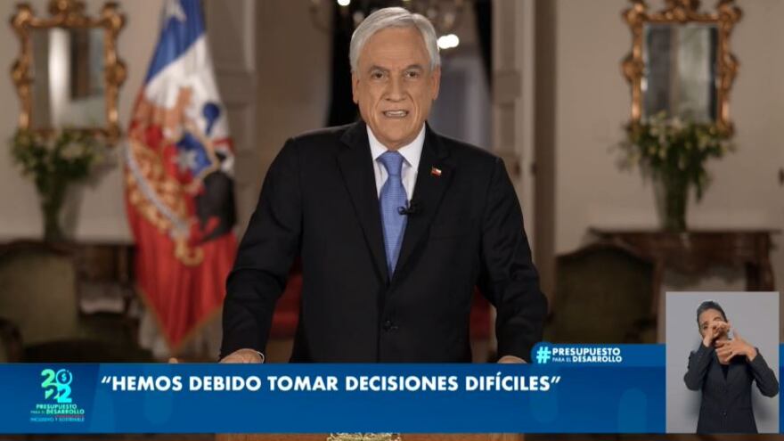 El presupuesto fue anunciado por Piñera en cadena nacional.