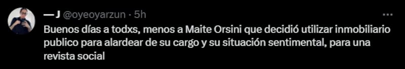 Reacción a sesión de fotos de Maite Orsini | X