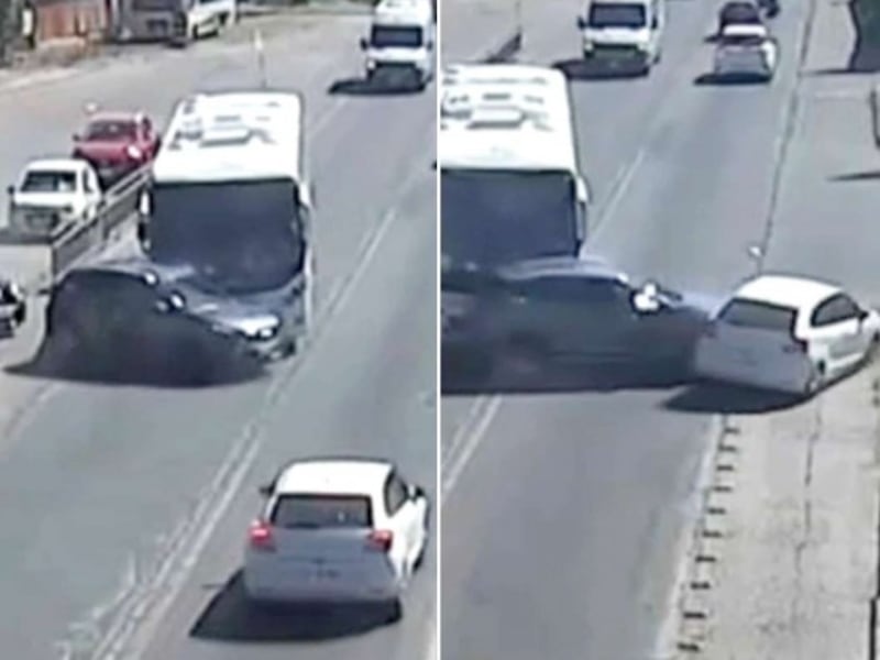 Video muestra a delincuentes que roban auto y lo chocan segundos después: Eran cuatro adolescentes