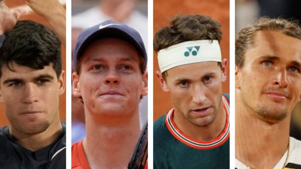 Alcaraz, Sinner, Ruud y Zverev / AP