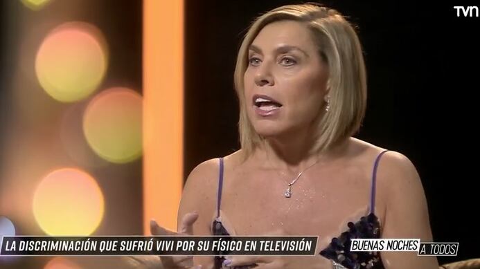 Vivi Kreutzberger habló este lunes, en el late de TVN "Buenas noches a todos", de la discriminación que sufrió en sus inicios laborales en la televisión.