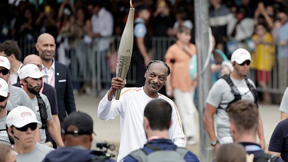 Snoop Dogg con la antorcha olímpica