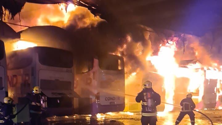 El gigantesco incendio.