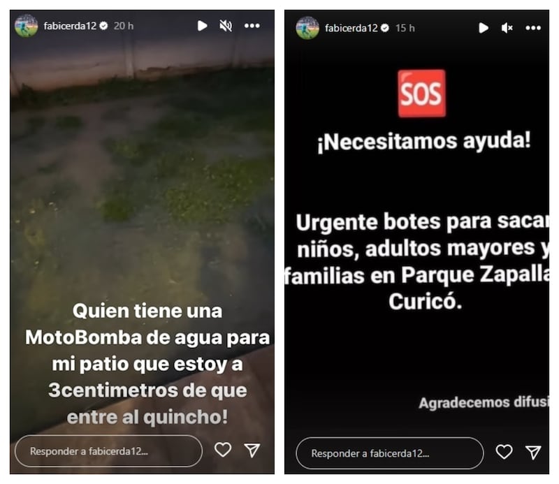 El golero curicano relató en ADN las horas de terror que vivió en la madrugada en su casa debido al frente de lluvias en la región del Maule.