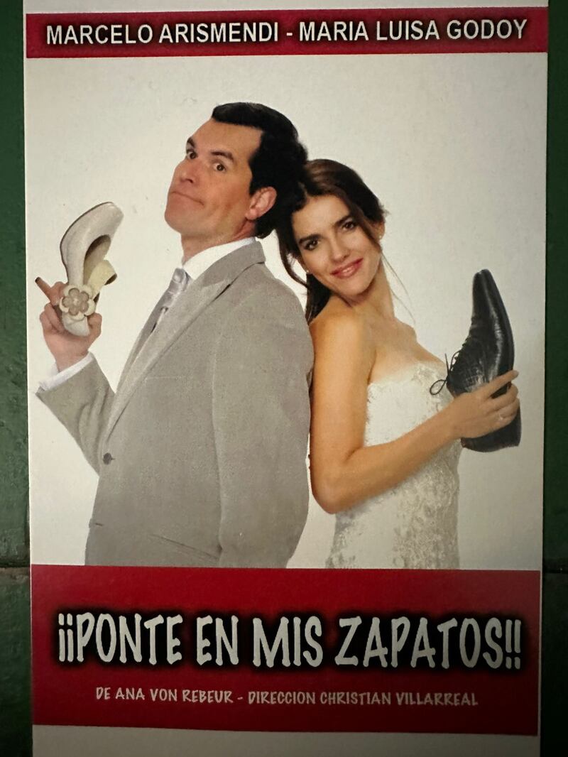 Marcelo Arismendi y María Luisa Godoy en la comedia "Ponte en mis zapatos"