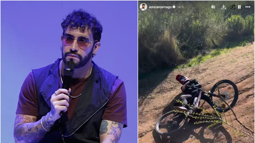 Edo Caroe sufrió accidente en bicicleta