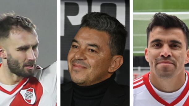 Pezzella, Gallardo y Acuña / Getty y River
