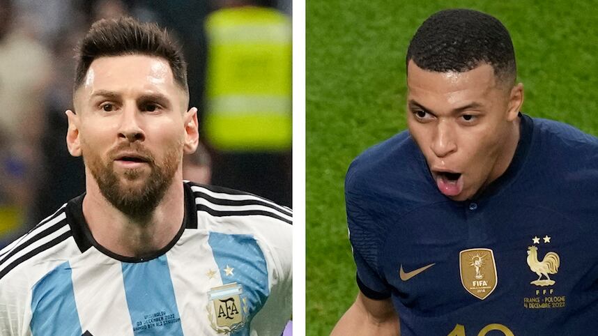 Messi y Mbappé / AP