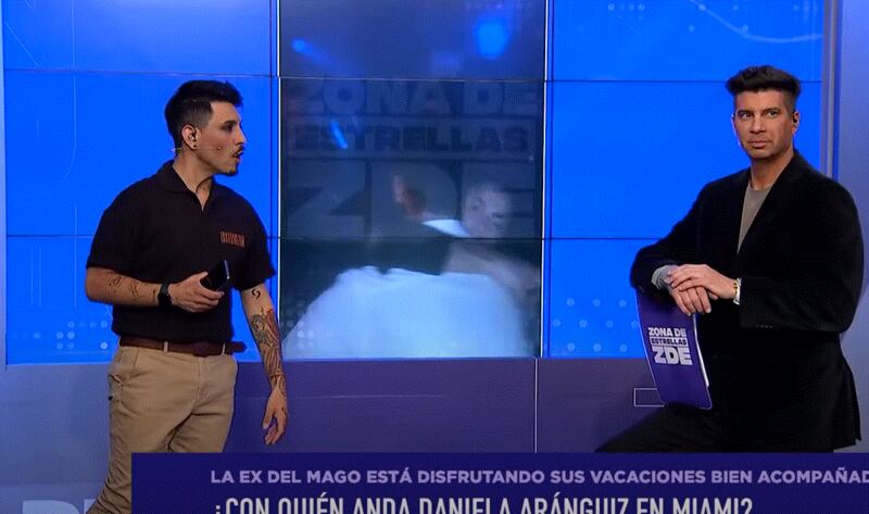 Tras el término de  Camila Andrade  con Gerardo Zavala, Daniela Aránguiz reveló que era su nueva amiga y mantenía comunicación a diario con él. Esto, a modo de reporteo para el programa de farándula ‘Sígueme’, donde es panelista. Posteriormente, se les vio bailando de los más acaramelados y ahora, pasaron unas familiares y “amistosas” vacaciones en Estados Unidos. 
Así lo mostraron en Zona de Estrellas, donde compartieron unas imágenes de Aránguiz abrazando a un hombre. Si bien, él aparece de espaldas, sería nada menos que el expololo de Camila Andrade, quien puso término a la relación, al saber que ella estaba en un incipiente romance con Francisco Kaminski.
Según reveló el periodista Pablo Candia -a quien le enviaron las imágenes- la persona chilena que las hizo de paparazzi al interior del exclusivo club nocturno en Miami le contó que no los vio besándose, pero sí “muy acaramelados”. 
“Un constante coqueteo que dejaba entrever que, si bien, no hay una relación entre los dos, sí hay un vínculo”. 
Esto quedaría confirmado con las indirectas que publicó Aránguiz en su cuenta de Instagram, donde deja entrever que se estaría dejando querer, luego que su expareja Luis Mateucci comenzara un nuevo romance al interior del reality ¿Ganar o servir?.
“Un lugar mágico con una vista hermosa en el piso 22 pero lo más espectacular fue la compañía y el fotógrafo”, escribió junto al emoji de una romántica carita con tres corazones. 
Al día siguiente, luego de filtrarse las imágenes, compartió otro revelador mensaje. 
“Me lo merezco, igual que ustedes nos merecemos ser felices”, señaló. 

Fue en mayo cuando ambos fueron vistos bailando en la capital, según mostraron en el programa No es lo mismo.
“Ahí están estas imágenes de este perreo chacalonero, a las cuatro de la mañana en la fiesta One, en el sector de Vitacura”, dijo el animador Pato Sotomayor.
“Esa persona con la que está bailando Daniela Aránguiz es Gerardo Zavala, el ex de Camila Andrade...en la silueta nos damos cuenta que es él, no queda ninguna duda”, agregó el periodista Lucas Villalobos.
Además, Titi García Huidobro, también agregó que el baile no había terminado ahí, puesto que la fiesta continuó en un after.
Tiempo atrás, Aránguiz se convirtió en una suerte de vocera del empresario en el programa de TV+, puesto que mantenía contacto telefónico con él y transmitía los mensajes que le escribía, defendiéndose de las acusaciones de violencia que realizó Camila Andrade en su contra.