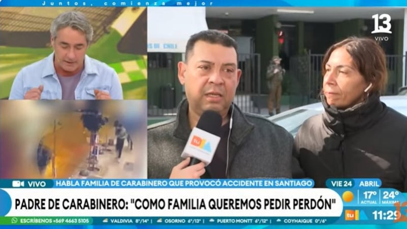 “Le hubiera dado un par de palos”: padre de carabinero que chocó ebrio aseguró que su hijo “responderá por su error”