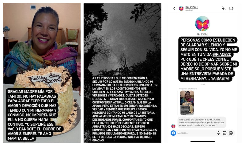 Charlot Bejarano defendió a su madre de las críticas hechas en su contra por parte de su hermana, Karen.
