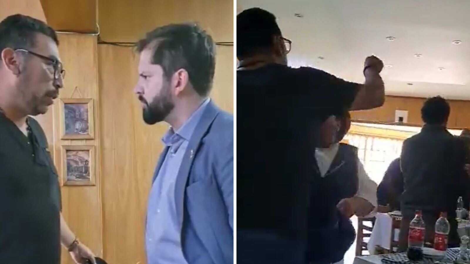 Hombre increpó al Presidente Boric al interior de un restaurante en Calama