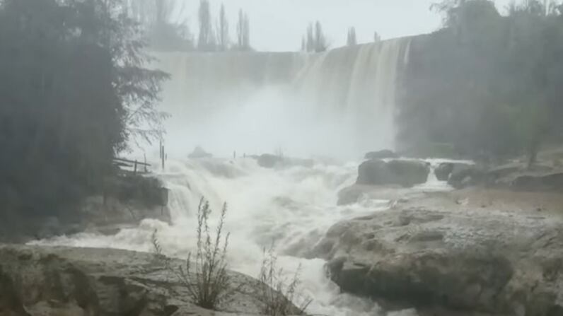 Saltos del Laja | Captura: Canal 13