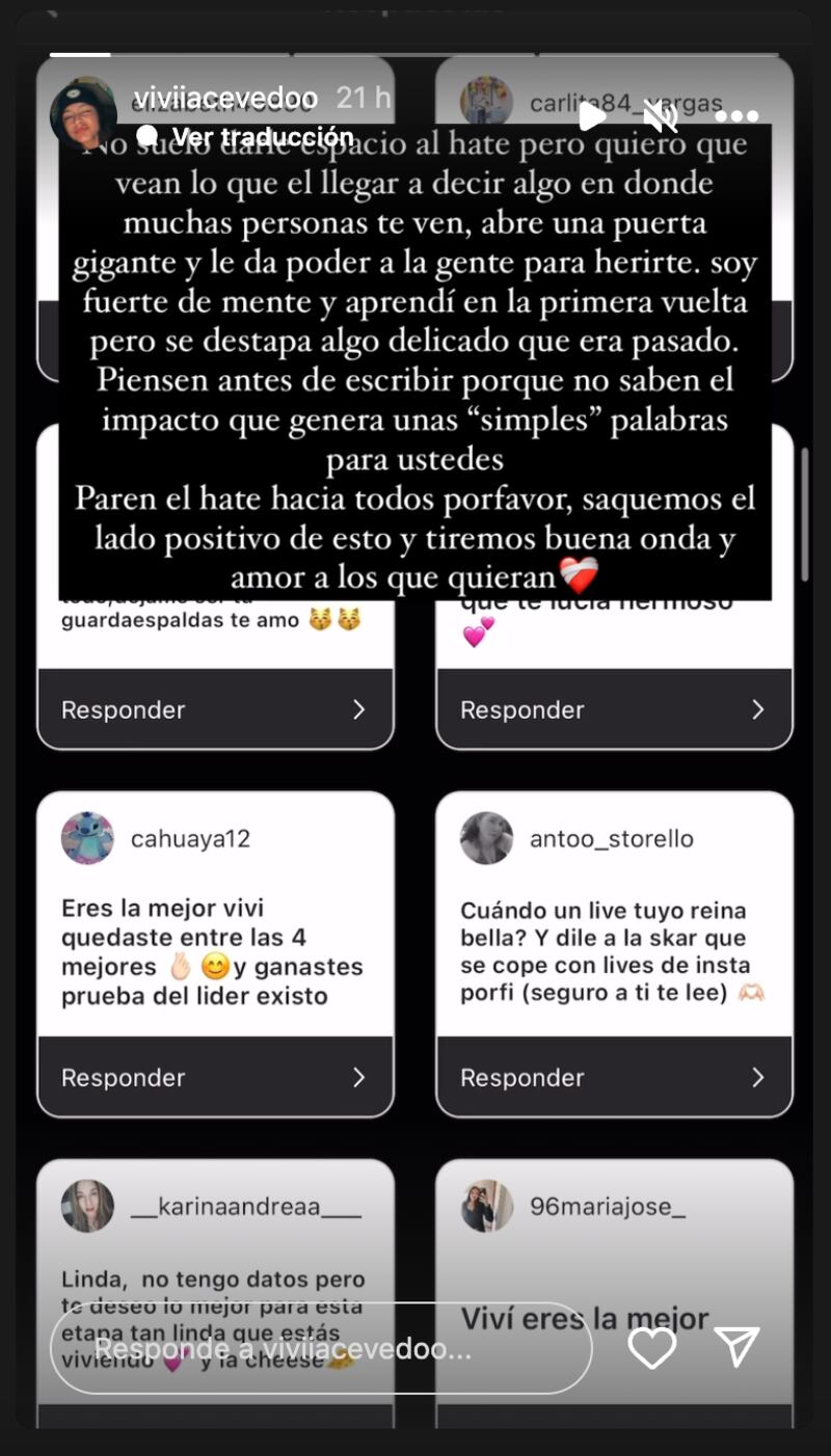 Historia de Vivi Acevedo | Fuente: Instagram