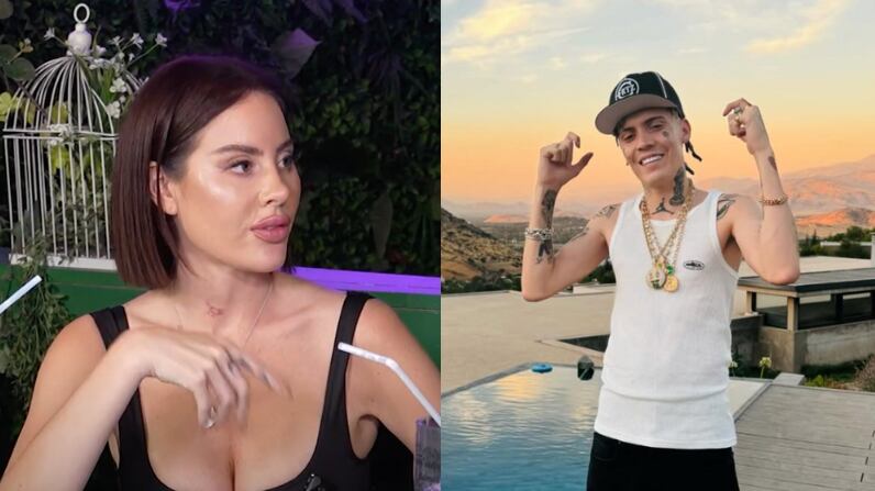 Ignacia Michelson y Marcianeke | Captura: Entérate e Instagram @marcianeke