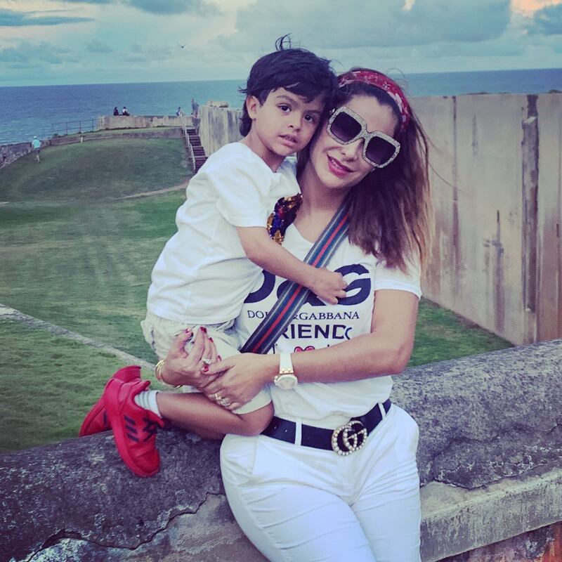 Ninel Conde junto a su hijo menor hace algunos años