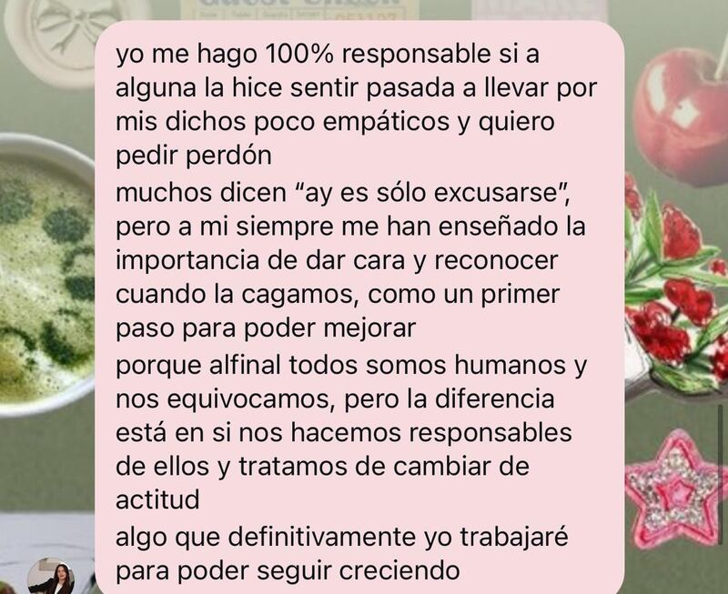 Mensaje de Bea Bravo | Instagram