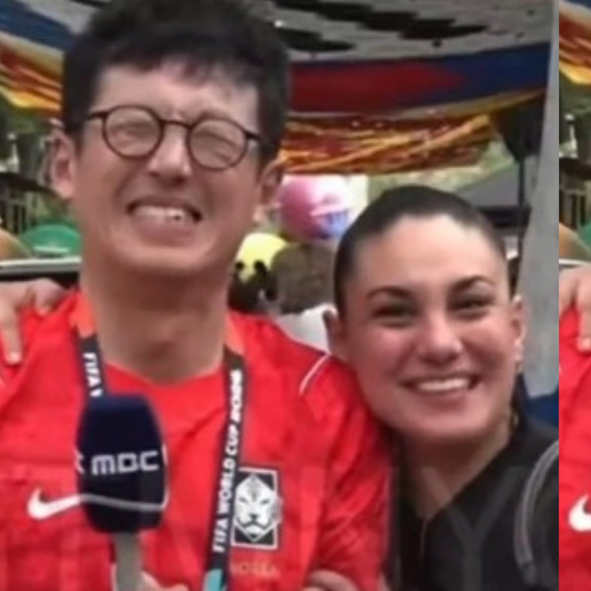 Acoso a reportero surcoreano por beso de hincha mexicana en Mundial Acoso a reportero surcoreano por beso de hincha mexicana en Mundial