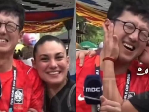Acusan acoso contra reportero surcoreano tras inesperado beso de una hincha mexicana en el Mundial