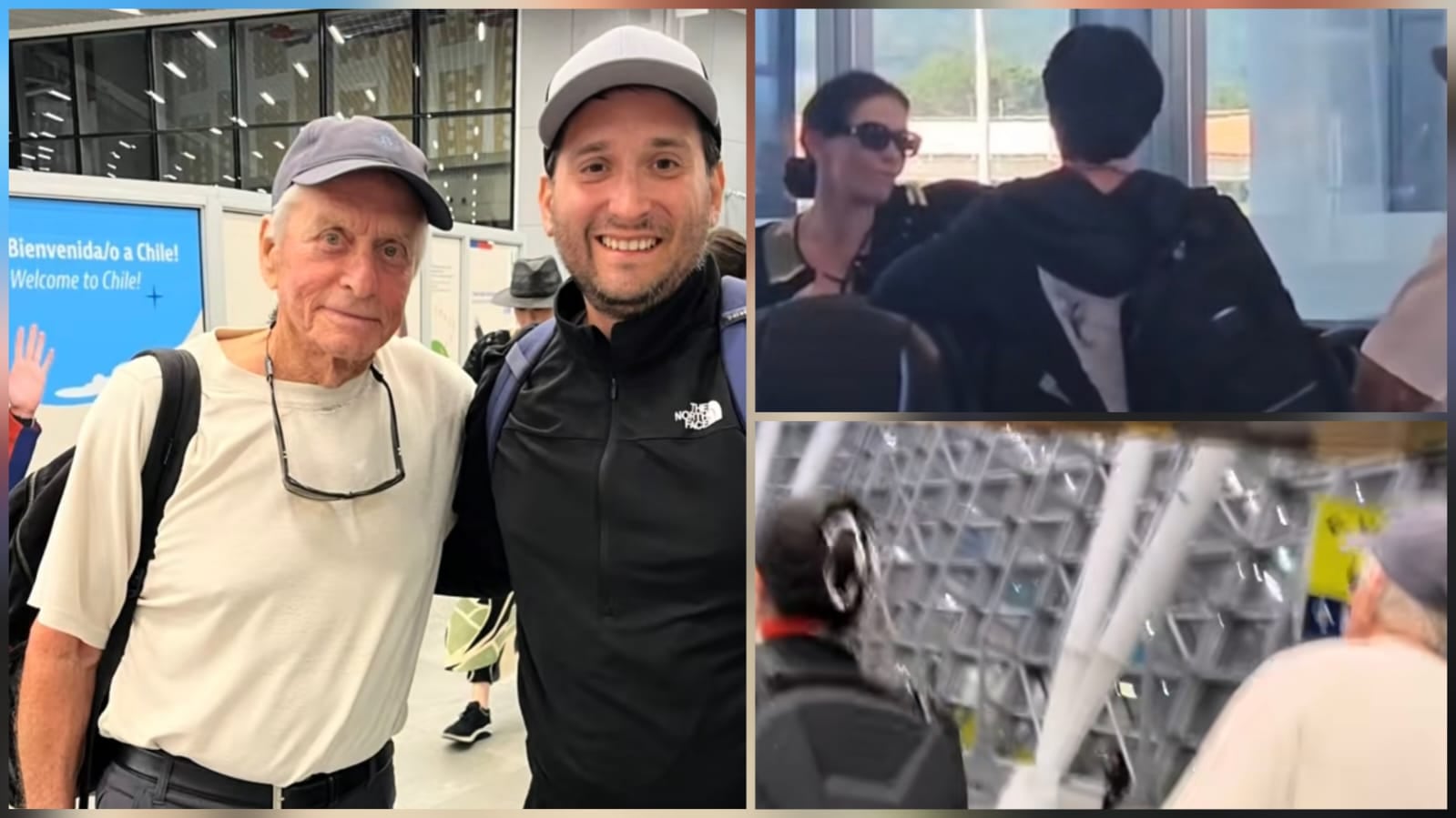 Un pasajero chileno aseguró haber conversado con Michael Douglas durante el trayecto aéreo.