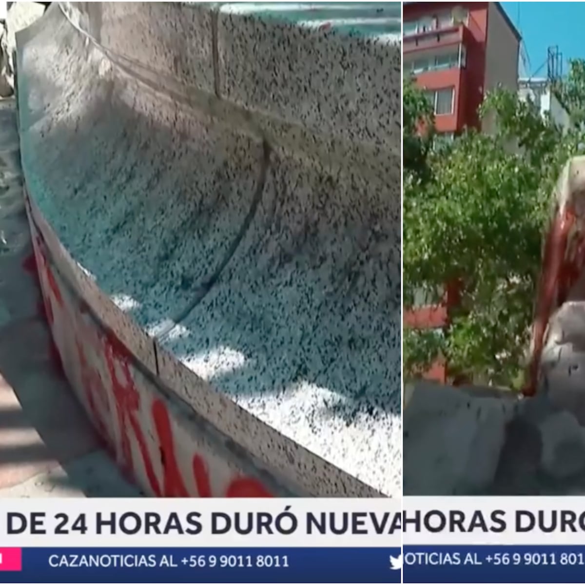 Claudio Orrego promete reparar Fuente Alemana tras vandalización Claudio Orrego promete reparar Fuente Alemana tras vandalización