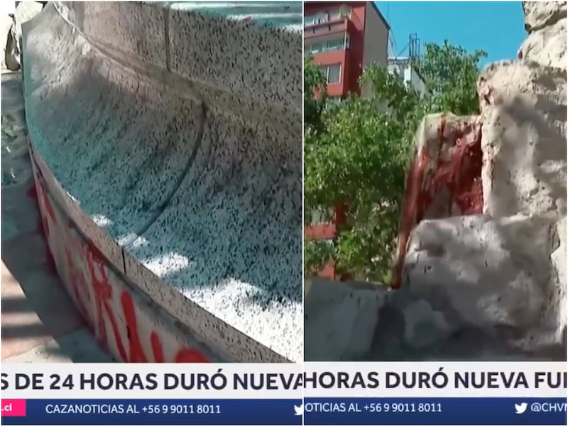 “Hay vándalos que creen que son dueños de la ciudad”: Claudio Orrego aseguró que Fuente Alemana será reparada “cuantas veces sea necesario”