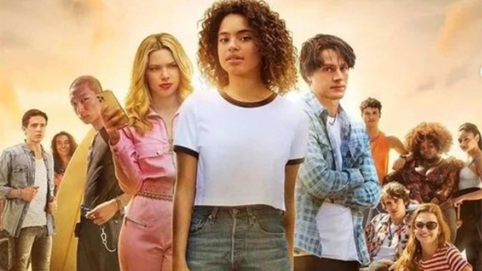 Elenco juvenil de 'Relaciones peligrosas' en el poster oficial.