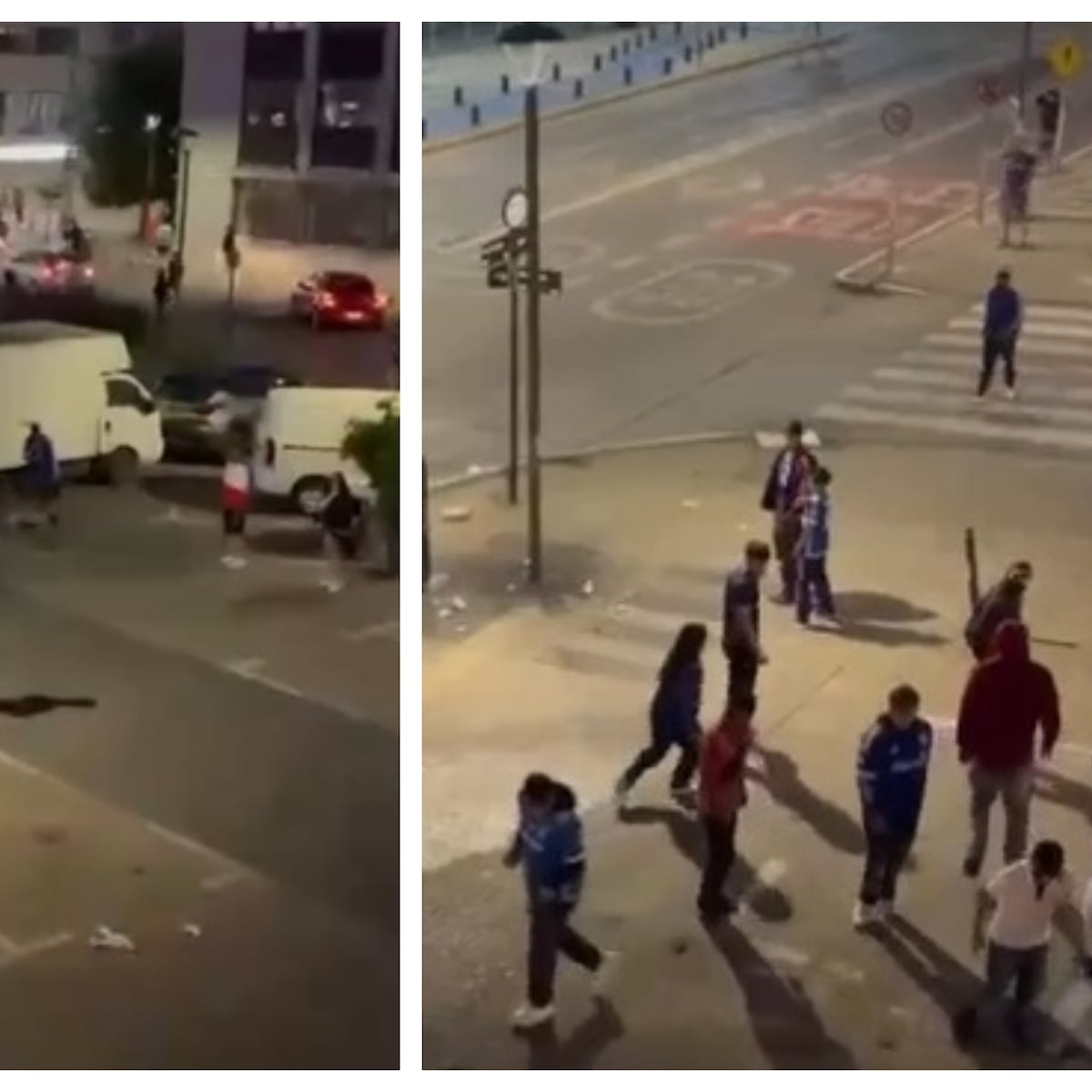 Violentos enfrentamientos entre hinchas de la U de Chile y Carabineros en Concepción Violentos enfrentamientos entre hinchas de la U de Chile y Carabineros en Concepción