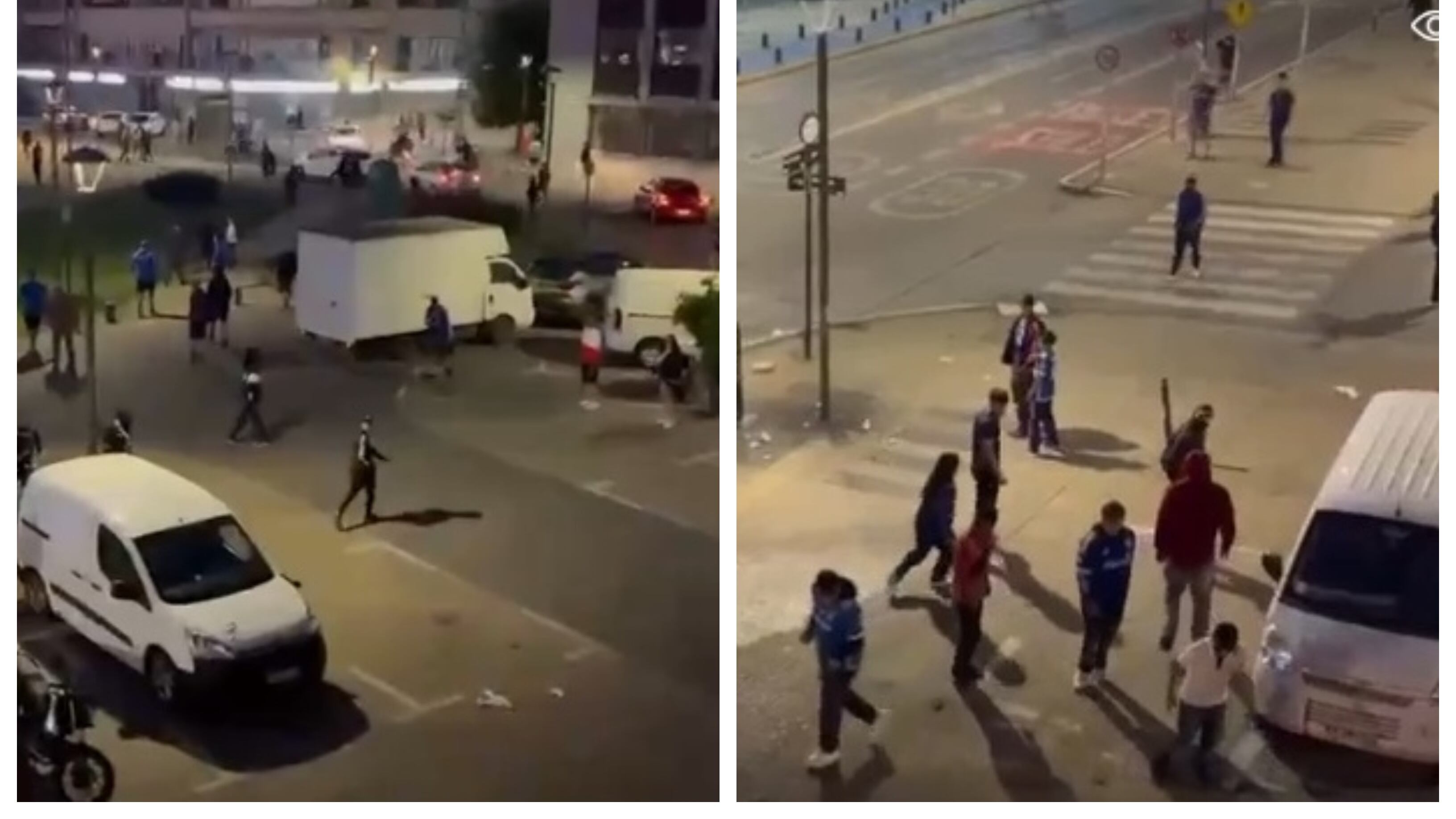 Tras realizar el banderazo fue que los hinchas de la U protagonizaron un enfrentamiento con funcionarios de Carabineros.